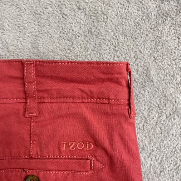 NEW Izod Men's Size 32 Red Chino Shorts Cotton Blend - Picture 6 of 7